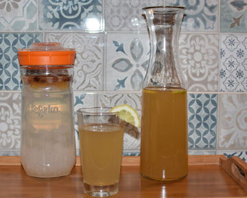 Kéfir de agua con té verde y jengibre
