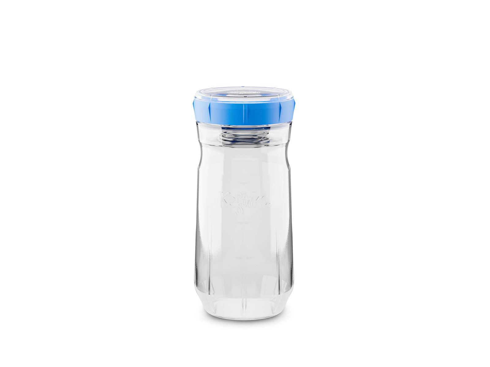 Tarro de vidrio para fermentación de frutas y verduras Kefirko de 1400ml con tapa que azul y bomba de vacío.