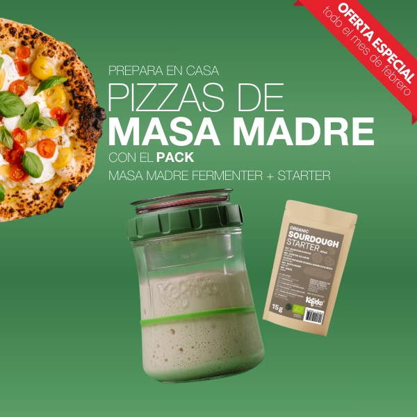 pizzas de masa madre con fermentador Kefirko
