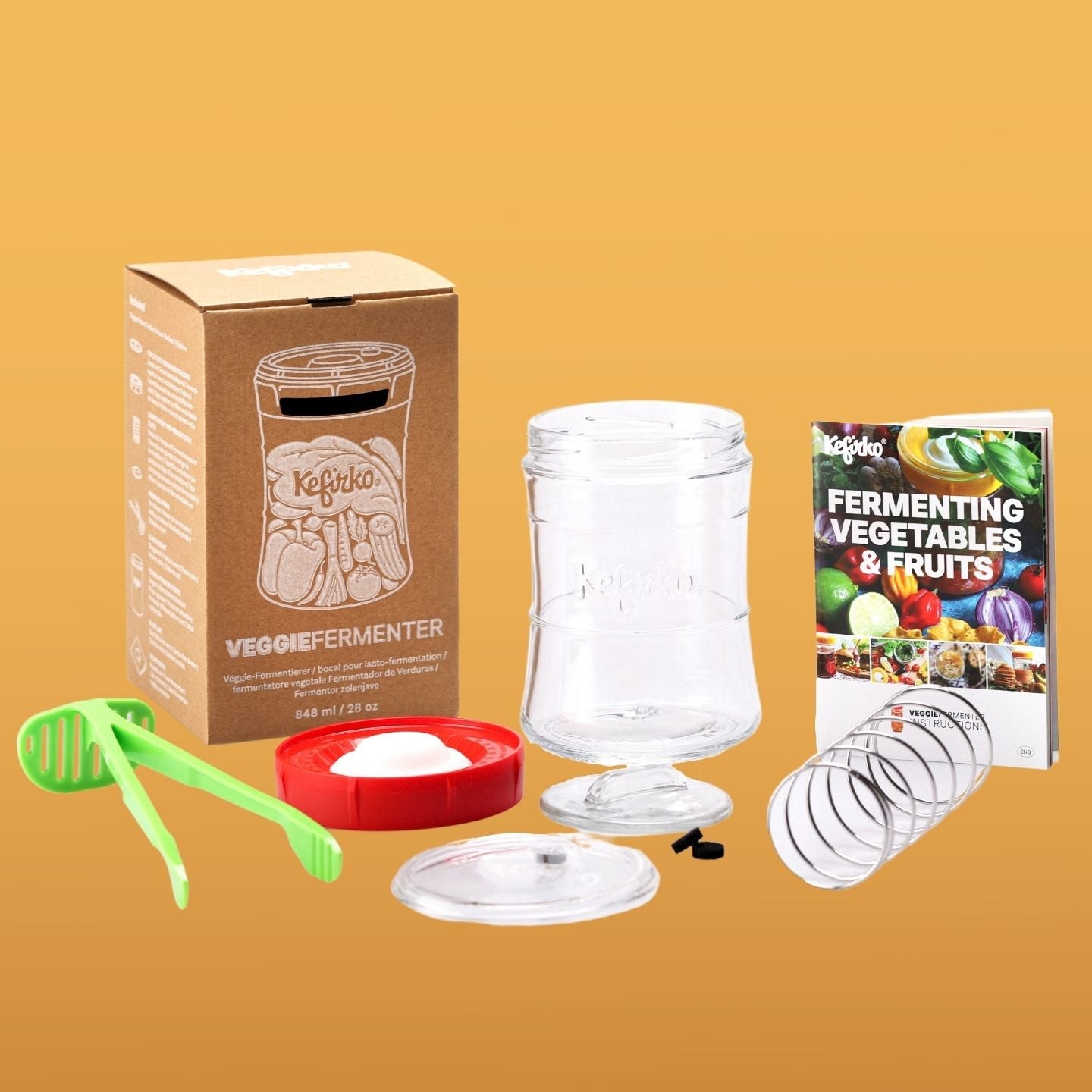 contenido del veggie fermenter pequeño de kefirko para fermentar verduras